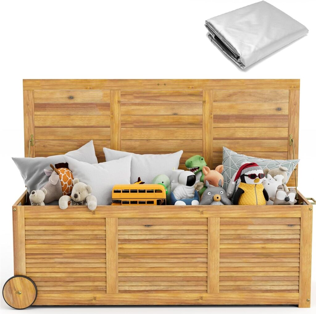 Kussenbox Hout Met Wielen