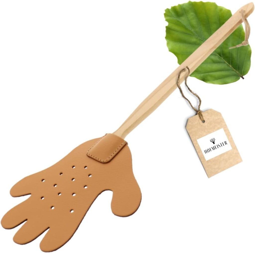 Vliegenmepper Hout en Leer
