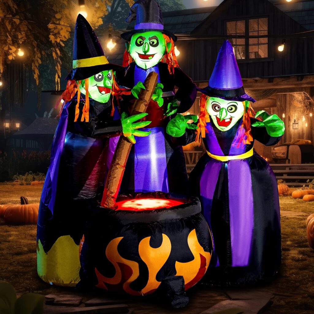 Opblaaspop Heks Halloween